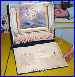 Rare Antique 1896 Religious Scroll / Bible / Jesus Christ / Crucifix / School