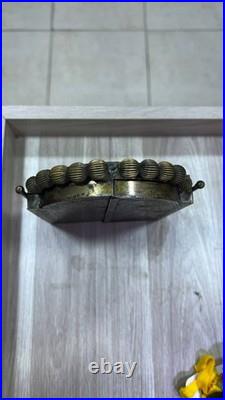 Rare Antique 1909 Brass Triptych Icon Church of Holy Land Sepulchre Jerusalem