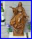 Rare-Antique-19thc-Wood-carved-madonna-putti-angels-religious-church-statue-01-rzmm
