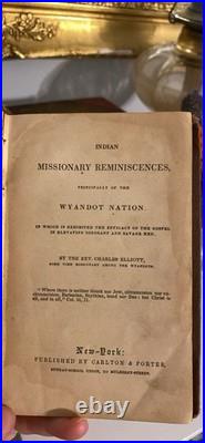 Rare Antique 1st ed Religious Book By Rev. Charles Elliott Wyandot Nation SCARCE