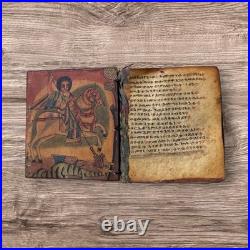 Rare Antique Ethiopian Bible Manuscript Handwritten 120 Pages Leather Bible Rare Antique Ethiopian Bible Manuscript Handwritten 120 Pages Leather Bible