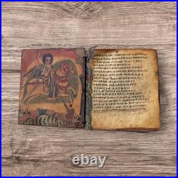 Rare Antique Ethiopian Bible Manuscript Handwritten 120 Pages Leather Bible Rare Antique Ethiopian Bible Manuscript Handwritten 120 Pages Leather Bible
