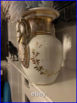Rare Antique French PARIS Porcelain Religious Jesus Marie Vase
