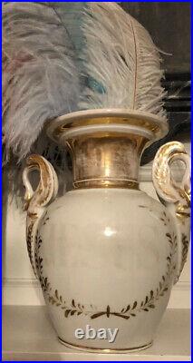 Rare Antique French PARIS Porcelain Religious Jesus Marie Vase