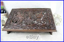 Rare Antique French Wood carved putti bible stand lectern religious church XIX