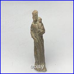 Rare Antique Handmade Religious Virgin Mary Jesus Figure Sculpture 1800's