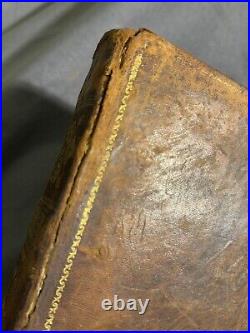 Rare Antique Leather Bound Religious Book Life of Jesus Christ 1820 Illustrated