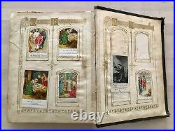 Rare Antique Religious Christianity Large Bible Color Engravings Maps Holy Cards