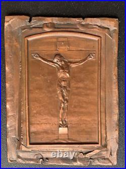 Rare Antique Religious Engraving on Cooper Plaque by JP LEGASTELLOIS