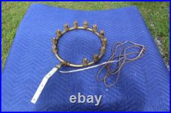 Rare Antique Religious Mary Madonna Statue Brass Lighted Halo Aureole Crown