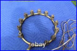 Rare Antique Religious Mary Madonna Statue Brass Lighted Halo Aureole Crown