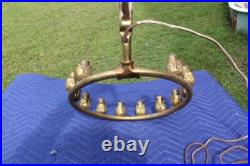 Rare Antique Religious Mary Madonna Statue Brass Lighted Halo Aureole Crown Rare Antique Religious Mary Madonna Statue Brass Lighted Halo Aureole Crown