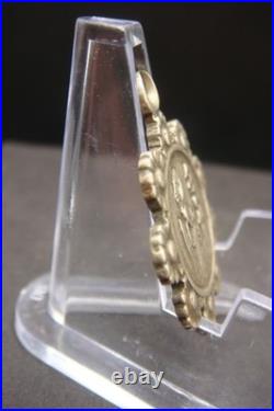 Rare Antique Religious Medal Apparition of Virgin Mary Caravaggio 19th Century