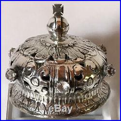 Rare Antique Religious Solid Sterling Silver Russian Crown
