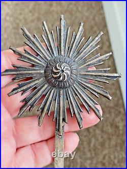 Rare Antique Silver Santos Crown/1800's Religious Halo