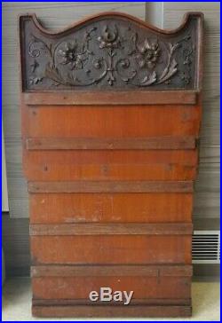 Rare Carved Antique Decorative Wall Mounted Church Chapel Hymn Board -Religious