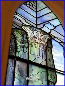Rare Documented Signed Tiffany Studios Church Religious Stained Glass Window