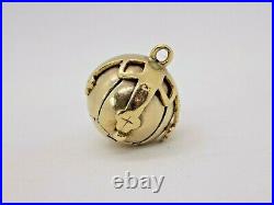 Rare English Antique 9ct Gold & Silver Masonic Globe Ball Orb Pendant/Charm