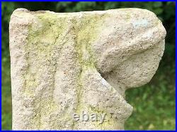 Rare Medieval 16th Century Antique Carved Stone Sculpture Religious Monk Bible
