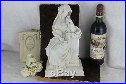 Rare Religious Antique LA VESTALE virgin marked sevres bisque porcelain 1900
