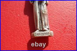 Rare St. Anthony Of Padua Antique Religious Figure In Pocket Case