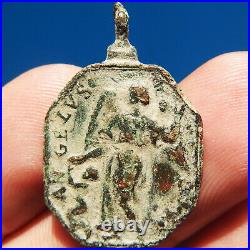 Rare St Michael Archangel Religious Medal Antique 17th Cent Guardian Angel Charm