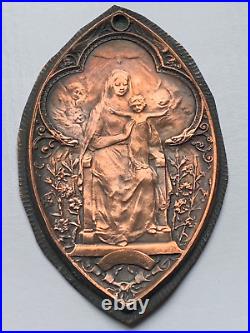 Rare & Superb Antique Religious Engraving on Cooper Plaque by JP LEGASTELLOIS