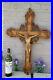 Rare-XL-Antique-French-wood-carved-Crucifix-Cross-religious-church-01-yzhq