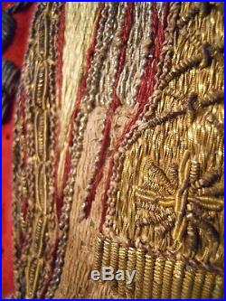 Religious 19th-century French antique gold metallic embroidery