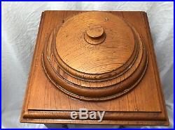 Religious Architectural Vintage Solid Pine Baptist Church Chapel Font Lid Stand