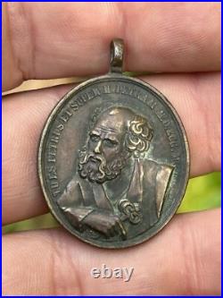 Religious Catholic Bronze Medal Saint Peter 19th Century
