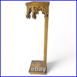 Religious Gothic Gilt Wood Wall Statue Altar Church Architectural Salvage
