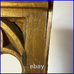 Religious Gothic Gilt Wood Wall Statue Altar Church Architectural Salvage