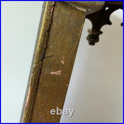Religious Gothic Gilt Wood Wall Statue Altar Church Architectural Salvage