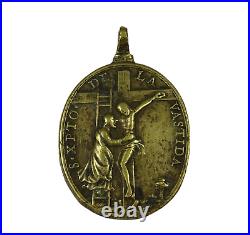 Religious Medal Pedant Xviii/xix Century Nuestra Seno Ra De Tolono Antique