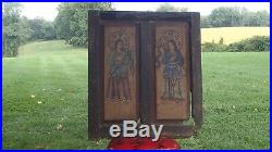 Religious Painted Mexican or Spanish Church Window Shutter Beautiful