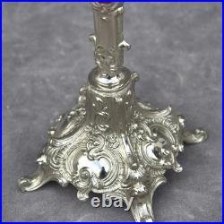 Religious antique French crucifix rococo style cross 15.55 silver colour