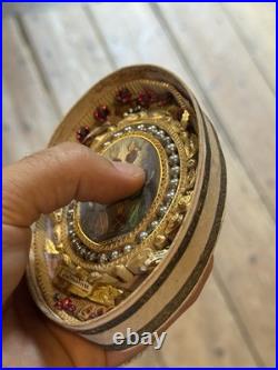 Reliquaire Relique Paperolles 19th Century Religious Relics France Coffret