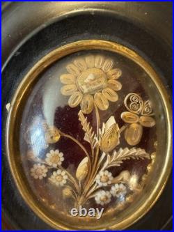 Reliquaire Relique Work Of Convent Religious Flowers XIXth Century Coffret