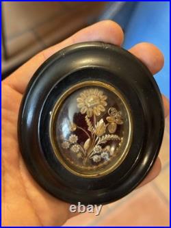 Reliquaire Relique Work Of Convent Religious Flowers XIXth Century Coffret