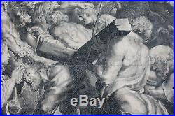 Rubens Antique Religious Print Road To Calvary Exceptional Large Engraving