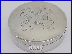 SMART ANTIQUE SOLID STERLING SILVER PYX WAFER BOX RELIGIOUS 1918 70 g