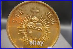 Sacred Heart & Holy Family Medal -Rare Antique Catholic Pendant Protection