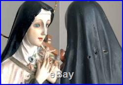 Saint Thérèse of Lisieux 17.3 inch Holy Face Religious Statue Glass Eyes Antique