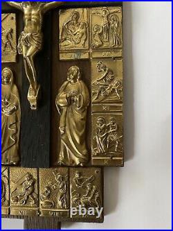 Sale 20% OFF religious antiques Station of the cross very detailed crucifix