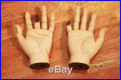 Santos Cage Doll, Life-Size Pair of Sacred Hands, 18th Century Baroque Religious