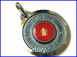 Scarce Antique Catholic Relic Shroud of Oviedo Jesus religious pendant Scarce Antique Catholic Relic Shroud of Oviedo Jesus religious pendant