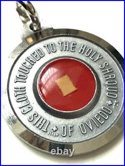 Scarce Antique Catholic Relic Shroud of Oviedo Jesus religious pendant Scarce Antique Catholic Relic Shroud of Oviedo Jesus religious pendant