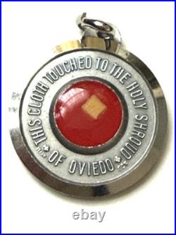 Scarce Antique Catholic Relic Shroud of Oviedo Jesus religious pendant Scarce Antique Catholic Relic Shroud of Oviedo Jesus religious pendant