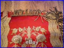 Second Religious banner 19th-century French antique gold metallic embroidery
